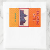  hotel- en reisticker rechthoekige sticker (Tas)