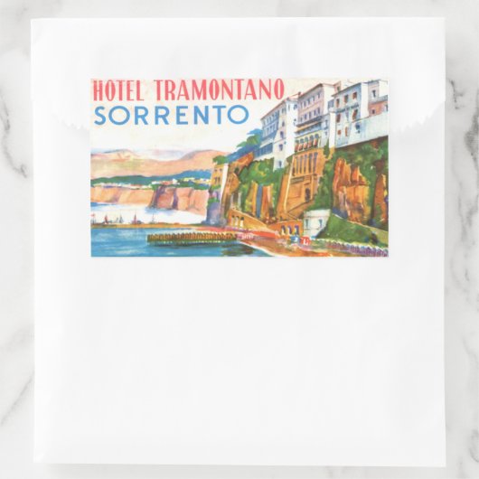  hotel- en reisticker rechthoekige sticker (Tas)