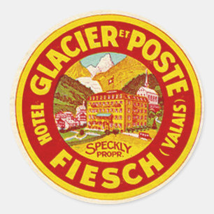 hotel- en reisticker ronde sticker
