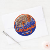 hotel- en reisticker ronde sticker (Envelop)