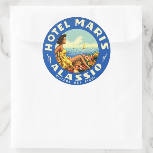  hotel- en reisticker ronde sticker (Tas)