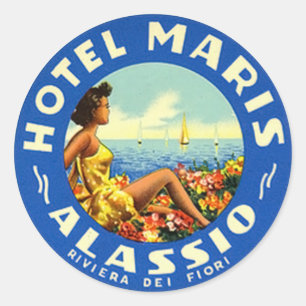 hotel- en reisticker ronde sticker