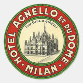 hotel- en reisticker ronde sticker (Voorkant)