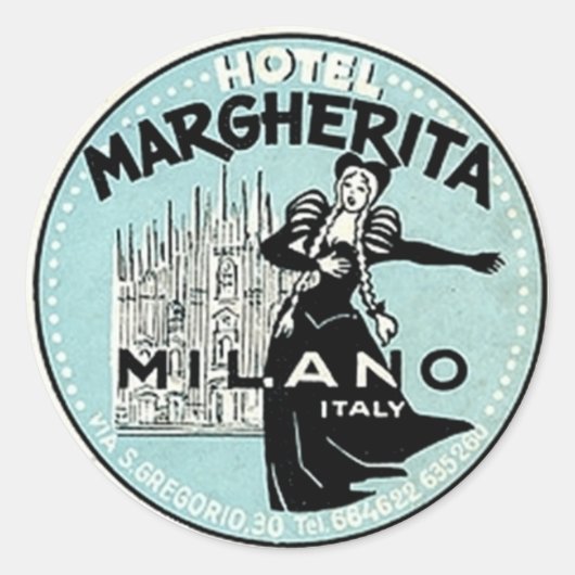 hotel- en reisticker ronde sticker (Voorkant)