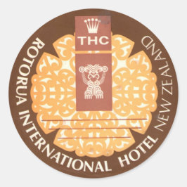  hotel- en reisticker ronde sticker