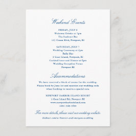 Hotel en Weekend Evenementen - Newport Collectie Informatiekaartje