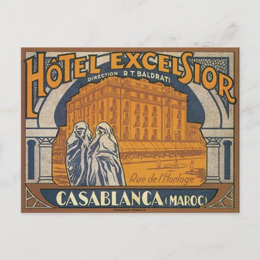 Hotel Excelsior Casablanca Briefkaart (Voorkant)