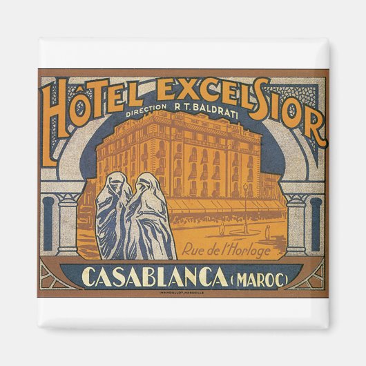 Hotel Excelsior Casablanca Magneet (Voorkant)