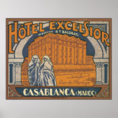 Hotel Excelsior Casablanca (Maroc),  Poster (Voorkant)