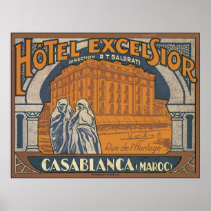 Hotel Excelsior Casablanca (Maroc),  Poster