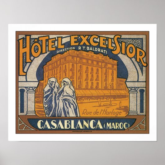 Hotel Excelsior Casablanca Poster (Voorkant)