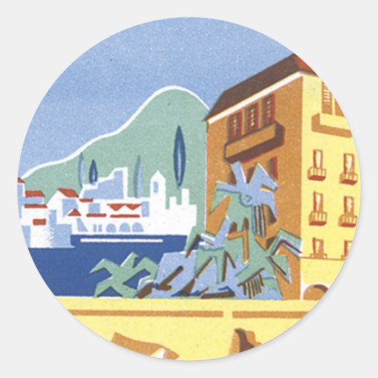 Hotel Excelsior Dubrovnik Ronde Sticker (Voorkant)