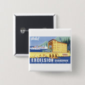 Hotel Excelsior Dubrovnik Vierkante Button 5,1 Cm (Voorkant /achterkant)