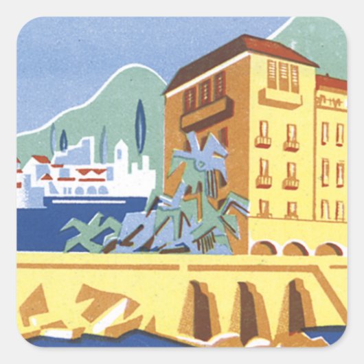 Hotel Excelsior Dubrovnik Vierkante Sticker (Voorkant)