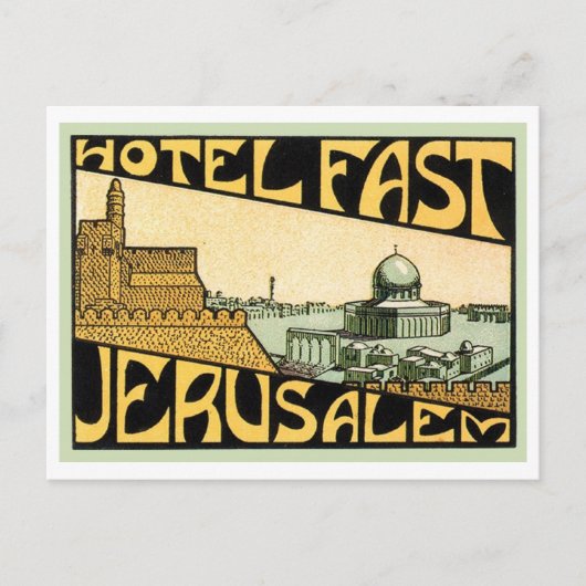 Hotel Fast Jerusalem Briefkaart (Voorkant)