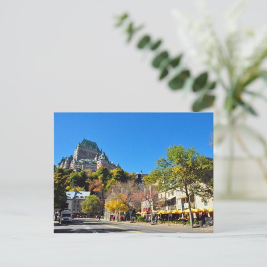 Hotel Frontenac High boven Quebec City Briefkaart (Staand voorkant)