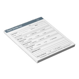 Hotel Gastenservice Logboek Logo Minimalistisch  Notitieblok