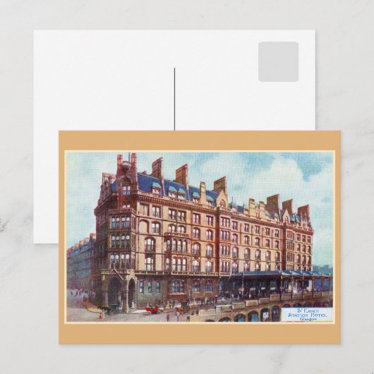 hotel Glasgow in het  station St Enoch Briefkaart (Voorkant / Achterkant)