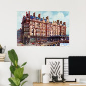 hotel Glasgow in het  station St Enoch Poster (Thuiskantoor)