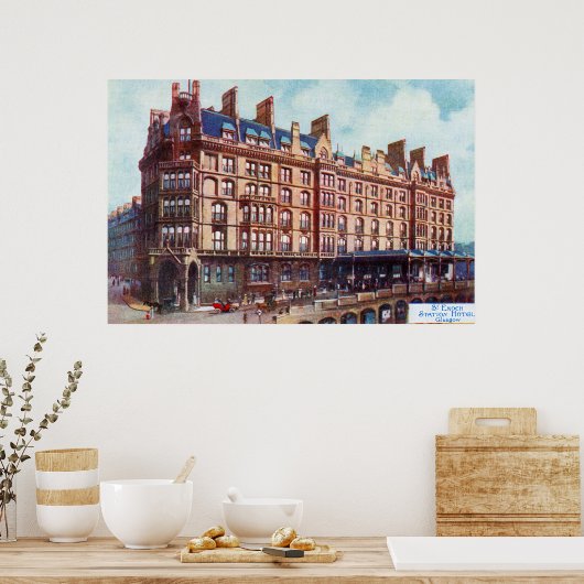 hotel Glasgow in het  station St Enoch Poster (Keuken)