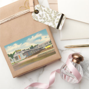 hotel, Golden West Lodge Motel Rechthoekige Sticker