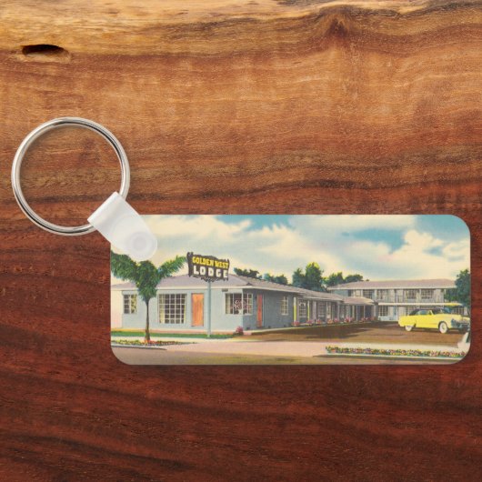 hotel, Golden West Lodge Motel Sleutelhanger (Achterkant)