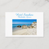 Hotel Greece Mooie strandfoto met tekst Busin Visitekaartje (Voorkant)