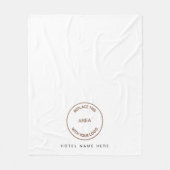 Hotel Guest House Name Logo White Fleece Deken (Voorkant)
