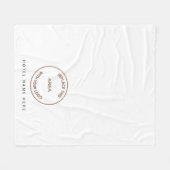 Hotel Guest House Name Logo White Fleece Deken (Voorkant (Horizontaal))