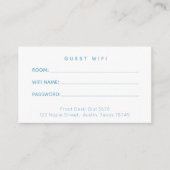 Hotel Guest Wifi Password Kaart (Voorkant)