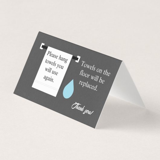 Hotel handdoeken visitekaartje (Voorkant)