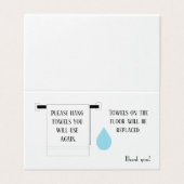 Hotel handdoeken visitekaartje (Buitenkant ongevouwen)