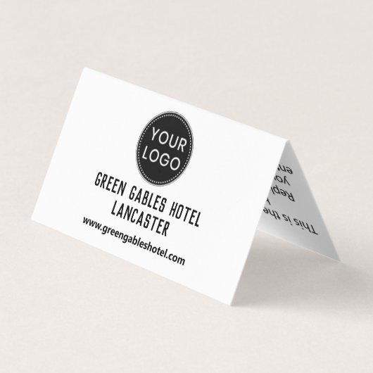 Hotel Huishouding Personeel Fooien QR-code Gevouwe Visitekaartje (Achterkant)