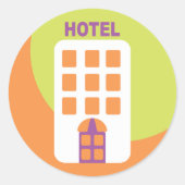 Hotel Icon Classic Round Sticker (Voorkant)