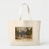 Hotel in de Grove of Mamoth Trees Grote Tote Bag (Voorkant)