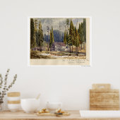 Hotel in de Grove of Mamoth Trees Poster (Keuken)