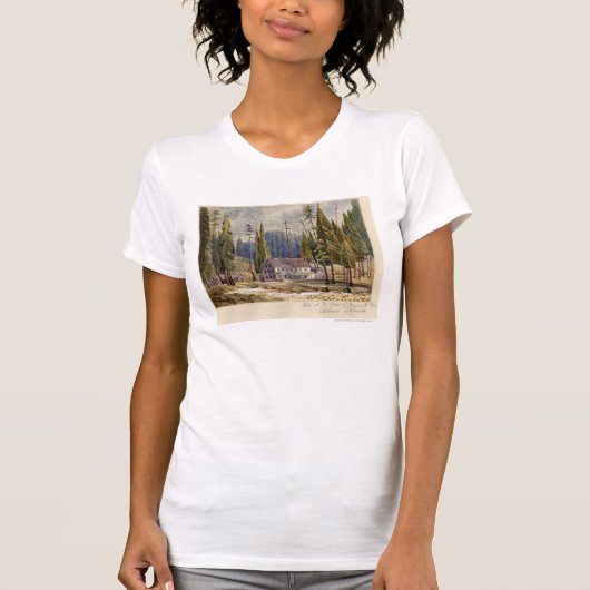 Hotel in de Grove of Mamoth Trees T-shirt (Voorkant)