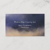 Hotel, Inn, Water, Land Inn, Blauw Visitekaartje (Voorkant)