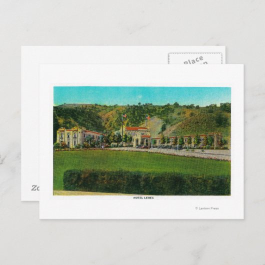 Hotel Lebec en GroundsRidge Route, CA Briefkaart (Voorkant / Achterkant)
