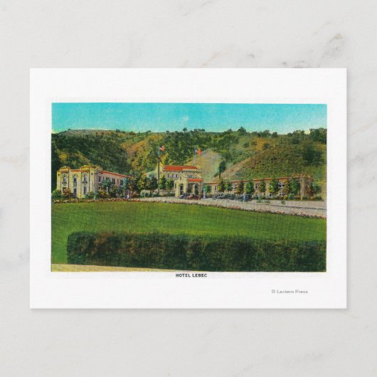 Hotel Lebec en GroundsRidge Route, CA Briefkaart (Voorkant)
