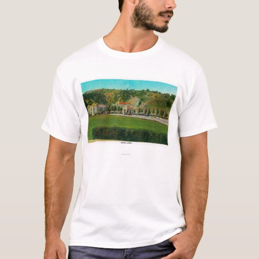 Hotel Lebec en GroundsRidge Route, CA T-shirt (Voorkant)