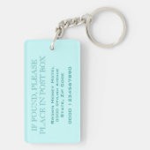 Hotel lodge resort room key (dubbelzijdig rechthoe sleutelhanger (achterkant)