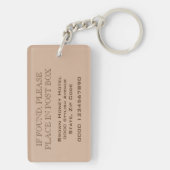 Hotel lodge resort room key (dubbelzijdig) sleutelhanger (achterkant)