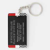 Hotel lodge resort room key (dubbelzijdig) sleutelhanger (achterkant)