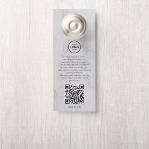 Hotel Logo QR-code gastinformatie deur hanger