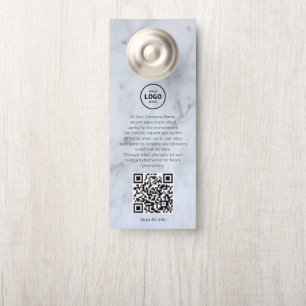 Hotel Logo QR-code gastinformatie deurhanger
