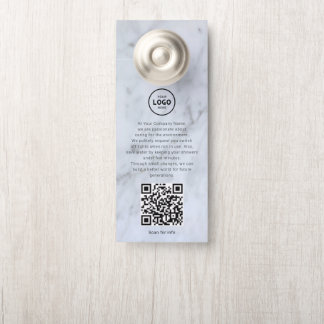 Hotel Logo QR-code gastinformatie deurhanger