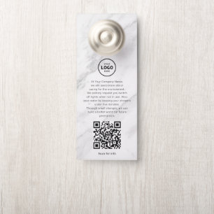 Hotel Logo QR-code gastinformatie deurhanger