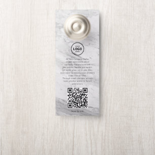 Hotel Logo QR-code gastinformatie deurhanger