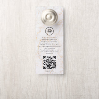 Hotel Logo QR-code gastinformatie deurhanger